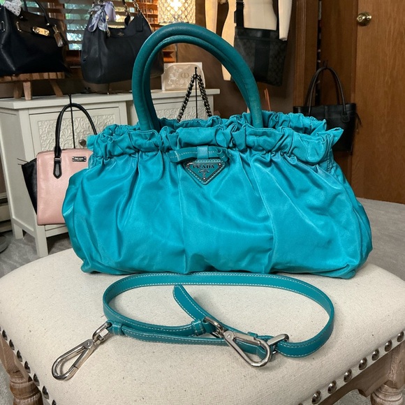 Vintage Prada Tessuto Gaufre Nylon Satchel - Picture 1 of 12